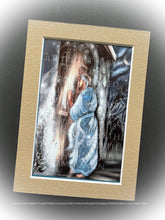 Load image into Gallery viewer, Original Art Print: Small Matted Print of Jesus' Parable of Persistent Prayer illustrated by Suzanne Davis Harden