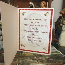 Load image into Gallery viewer, The inside of the Christmas Saint Nicholas card featuring the text. "May Your Christmas dreams and wishes all come true, now and in the coming year, may blessings follow you." Designed, written, and illustrated by Suzanne Davis Harden copyright 2014 all rights reserved.