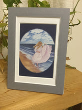 Load image into Gallery viewer, If I Take the wings of the Morning Card in a gray double matt.