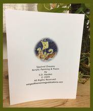 Load image into Gallery viewer, Original Squirrel Dreams Children's Storybook Card Print-by Suzanne Davis Harden