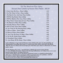 Load image into Gallery viewer, Music CD-Till The Shadows Flee Away~ Peaceful Piano Lullabies by Suzanne Davis Harden