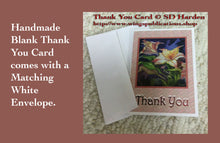 Load image into Gallery viewer, Original Floral Thank You Card with Matching Envelope by Suzanne Davis Harden