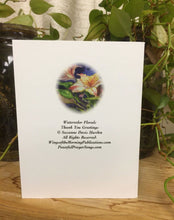 Load image into Gallery viewer, Original Floral Thank You Card with Matching Envelope by Suzanne Davis Harden