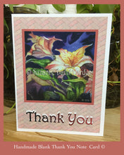 Load image into Gallery viewer, Original Floral Thank You Card with Matching Envelope by Suzanne Davis Harden