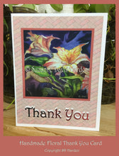 Load image into Gallery viewer, Original Floral Thank You Card with Matching Envelope by Suzanne Davis Harden
