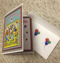 Load image into Gallery viewer, Set of Two Original Squirrel Birthday Party Greetings Illustrated by Suzanne Davis Harden