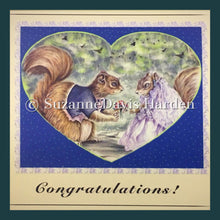 Load image into Gallery viewer, Original Forest Wedding Squirrel Greeting Card & Verse by Suzanne Davis Harden