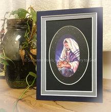 Load image into Gallery viewer, Small Matted Art Print: "Christ Prays For Us" Illustrated by Suzanne Davis Harden
