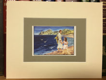 Load image into Gallery viewer, The Good Shepherd Double Matted Original Art Print, Illustrated by Suzanne Davis Harden