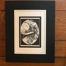 Load image into Gallery viewer, ART PRINT~Angel Writing In The Book Of Life Double Matted Art Print by Suzanne Davis Harden