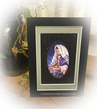 Load image into Gallery viewer, Small Matted Art Print: "Christ Prays For Us" Illustrated by Suzanne Davis Harden