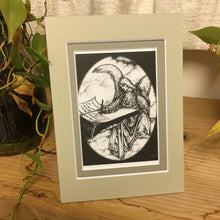 Load image into Gallery viewer, ART PRINT~Angel Writing In The Book Of Life Double Matted Art Print by Suzanne Davis Harden