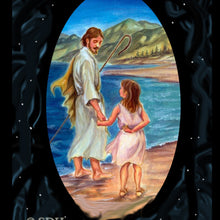 Load image into Gallery viewer, The Good Shepherd Double Matted Original Art Print, Illustrated by Suzanne Davis Harden