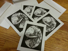 Load image into Gallery viewer, Original Inspirational Angel Notecard- "Angel Writing In The Book of Life" Illustrated by Suzanne Davis Harden