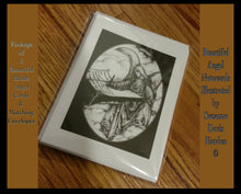 Load image into Gallery viewer, Original Inspirational Angel Notecard- "Angel Writing In The Book of Life" Illustrated by Suzanne Davis Harden
