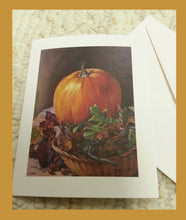 Load image into Gallery viewer, Original Bright Pumpkin Notecards & Envelopes by Suzanne Davis Harden