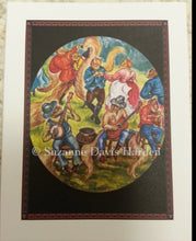 Load image into Gallery viewer, Original Whimsical Squirrel Party Blank Note Card by Suzanne Davis Harden