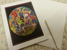 Load image into Gallery viewer, Original Whimsical Squirrel Party Blank Note Card by Suzanne Davis Harden