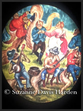 Load image into Gallery viewer, Original Whimsical Squirrel Party Blank Note Card by Suzanne Davis Harden