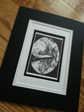 Load image into Gallery viewer, Original Inspirational Triple Matted Art Print: The Angel Writing in the Book of Life Illustrated by Suzanne Davis Harden