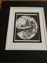 Load image into Gallery viewer, Original Inspirational Triple Matted Art Print: The Angel Writing in the Book of Life Illustrated by Suzanne Davis Harden