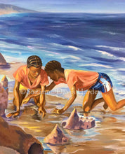 Load image into Gallery viewer, Original Art Print-"Building Sandcastles" Original Painting by Suzanne Davis Harden