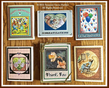 Load image into Gallery viewer, Original Greeting Card Set- Serendipity All Occasion Greetings Illustrated by Suzanne Davis Harden