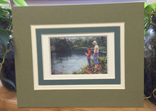 Load image into Gallery viewer, Original Triple Matted Art Print: Two Fishermen by Suzanne Davis Harden