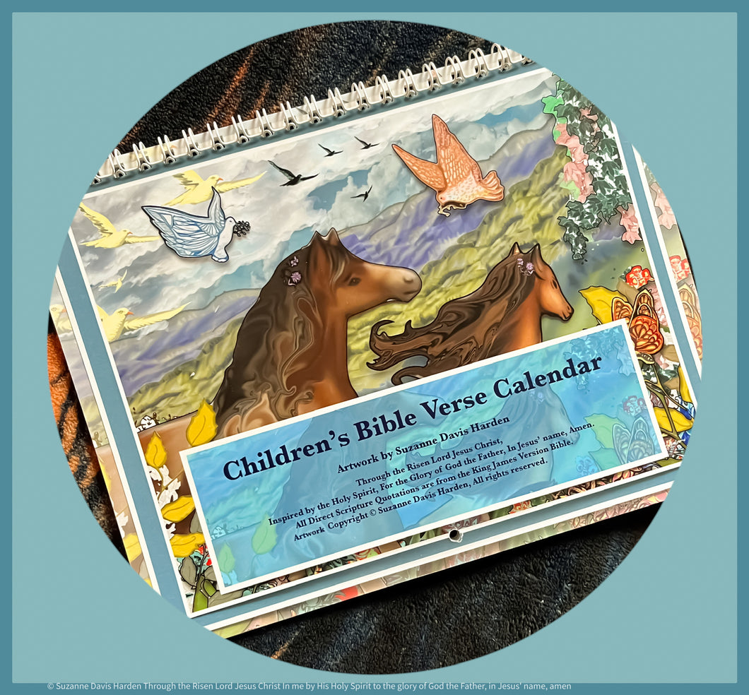 2024 Children's Bible Verse Calendar Illustrated by Suzanne Davis Harden