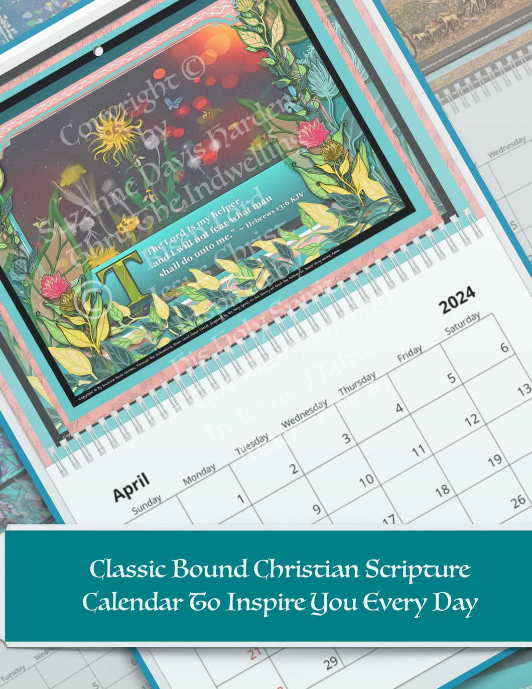 2024 Christian Inspirational Comforting Scripture Wall Calendar by Suzanne Davis Harden
