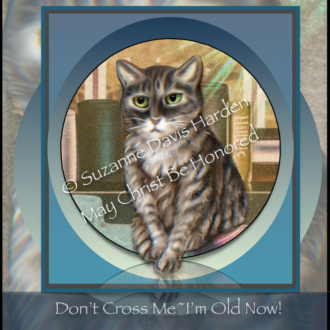 Digital Download Whimsical Card~Tiger Lily's Don't Cross Me-by Suzanne Davis Harden