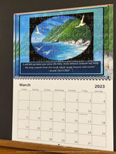 Load image into Gallery viewer, watermarked image of the March cover of 2023 Encouraging Scripture Promise Calendar 
