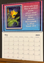 Load image into Gallery viewer, watermarked image of the May cover of 2023 Encouraging Scripture Promise Calendar 
