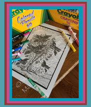 Load image into Gallery viewer, Digital Download Handmade Original Hidden Picture Coloring Page-&quot;Five Birds&quot; by Suzanne Davis Harden
