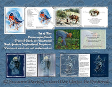 Load image into Gallery viewer, set of five encouraging cards with inspiring scriptures on the back
