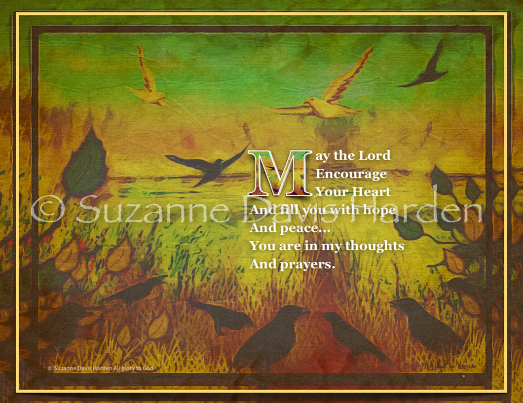 Digital Download Encouraging Prayer Greeting Card~by Suzanne Davis Harden