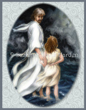 Load image into Gallery viewer, ART PRINT-Giclee Art Print-&quot;Jesus and Child in the Storm&quot;  ~by Suzanne Davis Harden
