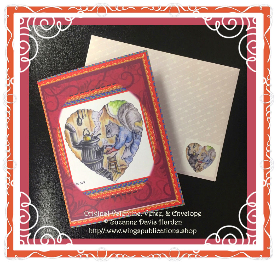 Original Mama Squirrel Love/Friendship Greeting Card by Suzanne Davis Harden