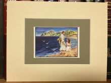 Load image into Gallery viewer, The Good Shepherd Double Matted Original Art Print, Illustrated by Suzanne Davis Harden
