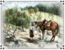 Load image into Gallery viewer, Encouraging Card-Beautiful Country Scene with Prayer for Guidance Illustrated by Suzanne Davis Harden
