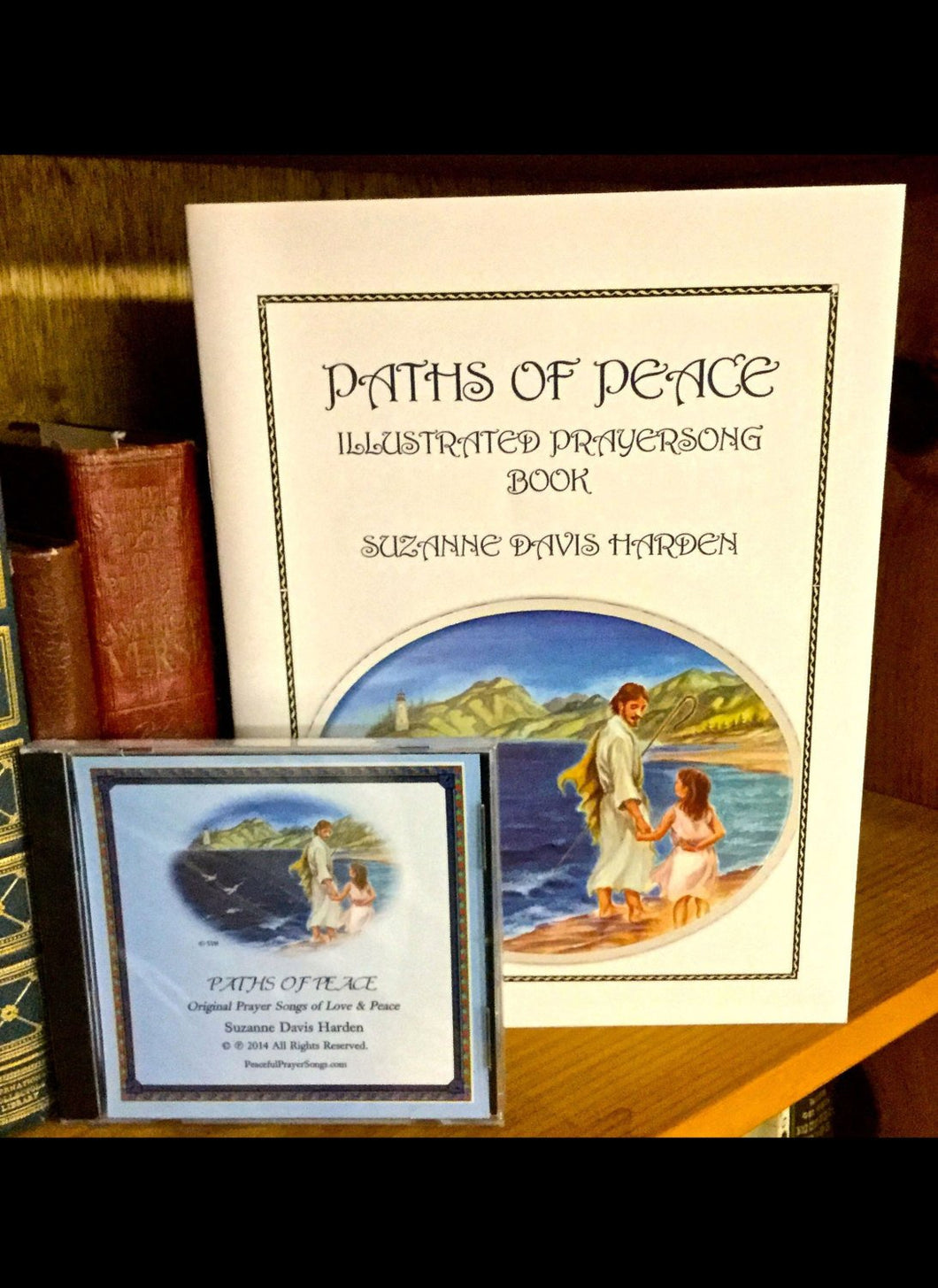 Book Set A-Paths of Peace Music & CD Gift Set Illustrated Prayersong Book & Album by Suzanne Davis Harden