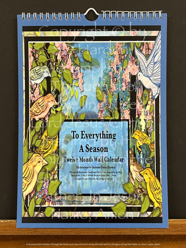 Watermarked Cover (Top Spiral Bound) of To Everything A Season 2023 Inspirational Christian 12 Month Wall Calendar with Bible Verses