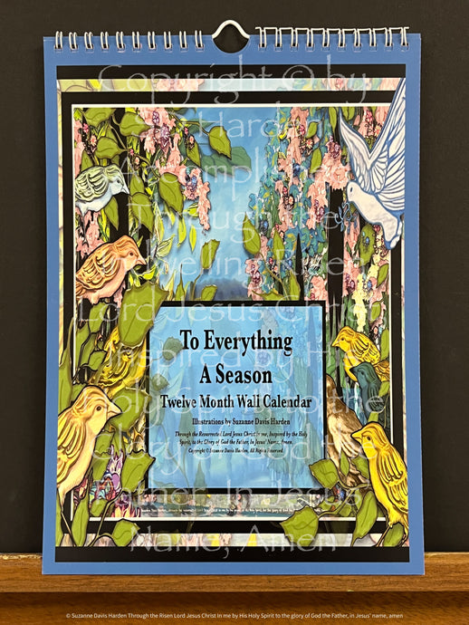 Watermarked Cover (Top Spiral Bound) of To Everything A Season 2023 Inspirational Christian 12 Month Wall Calendar with Bible Verses