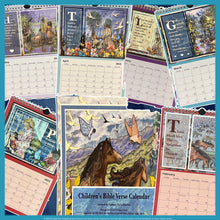 Load image into Gallery viewer, Calendar-Peaceangelsong&#39;s 2023 Children&#39;s Bible Verse Calendar Illustrated by Suzanne Davis Harden
